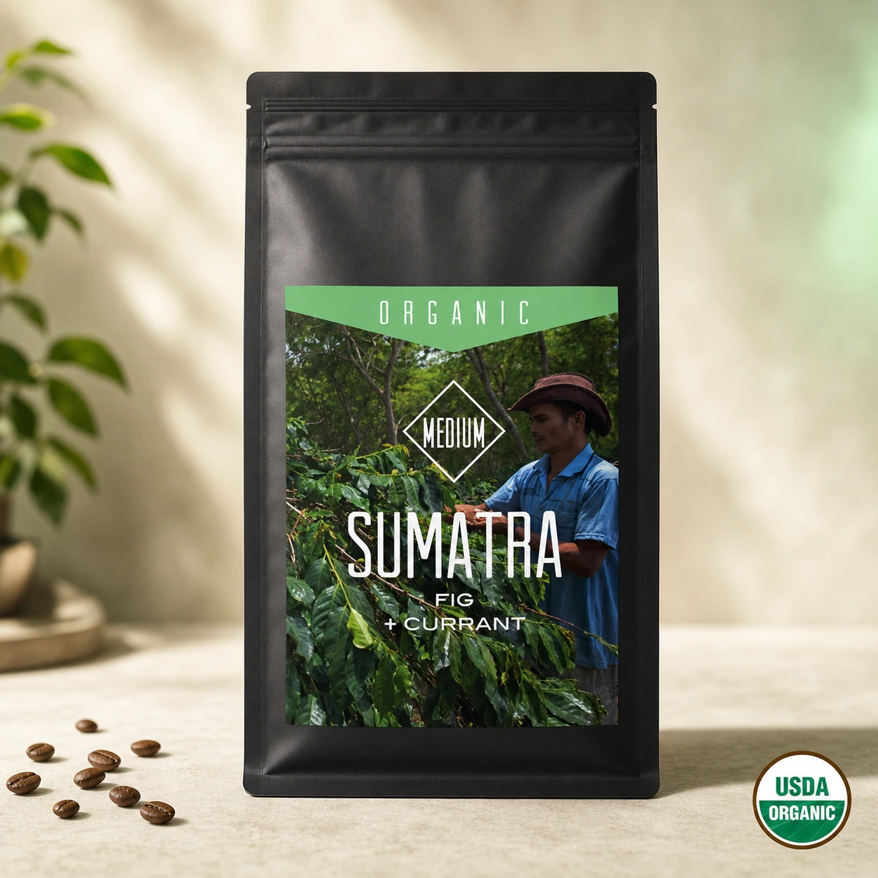 Centri Coffee Organic Sumatra Bener Meriah Mandiri coffee bag, front of package